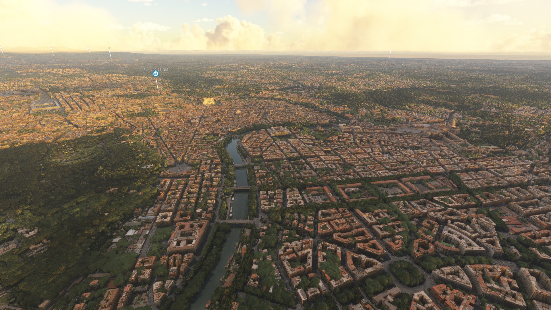 ローマ上空